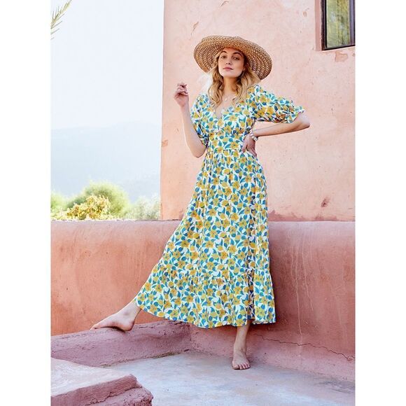 Soi Paris Bohemian Capri Print Dress in Capri Size 34 2 - Picture 8 of 11